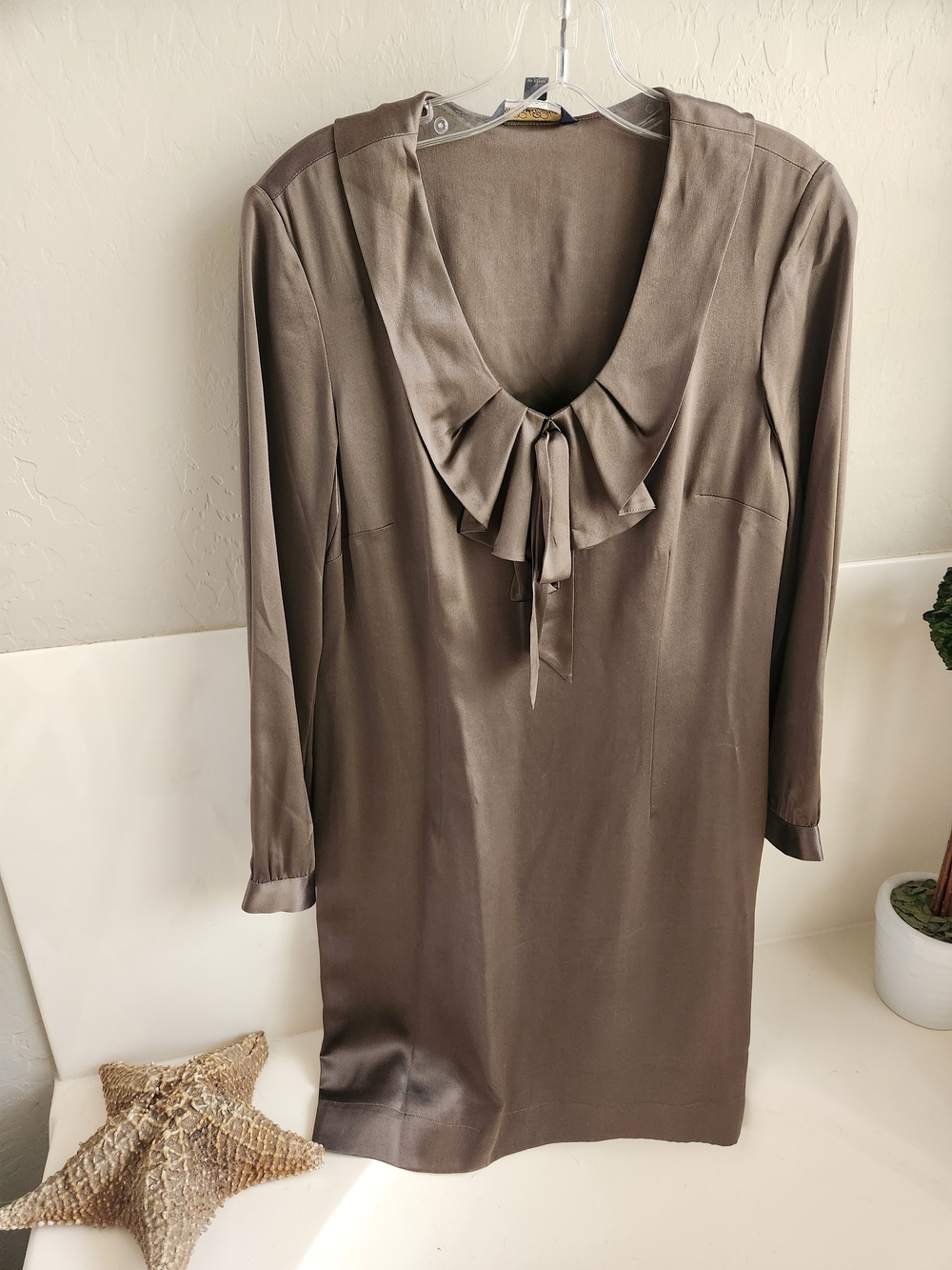 Brooks Brothers Chocolate Brown Silk dress Size 8